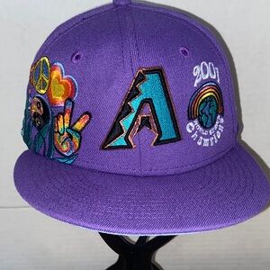New Era Arizona Diamond Backs Purple 59FIFTY fitted Cap size 7